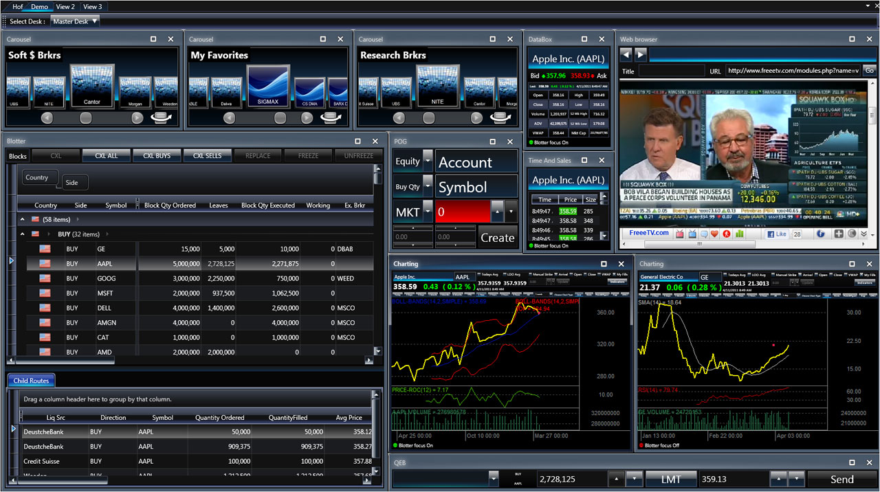 Trading demo software