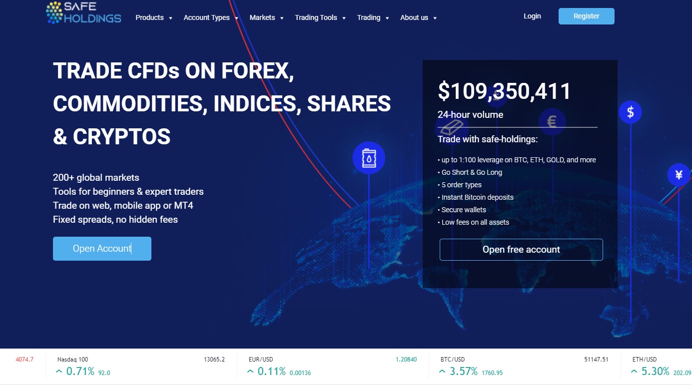 Safe Holdings website