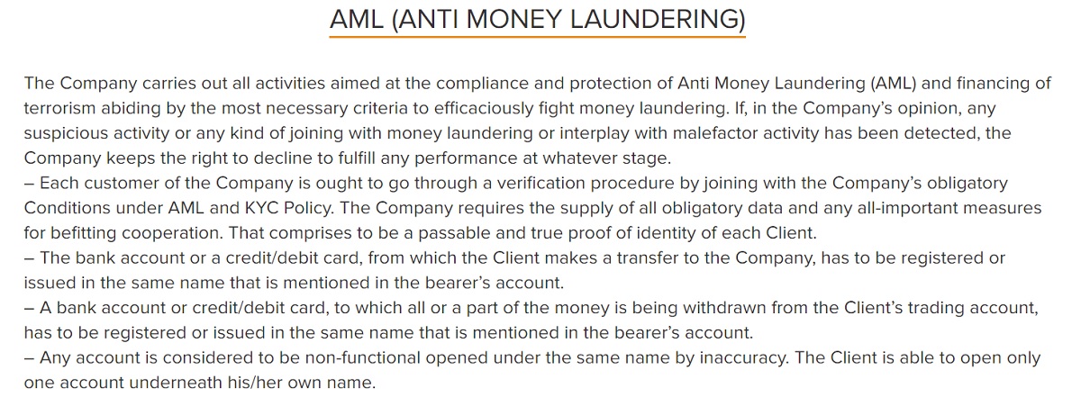 AML (Anti-Money Laundering) Impressive Area