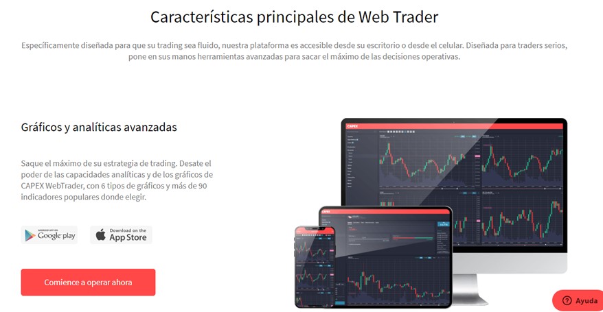 Plataforma WebTrader de CAPEX 
