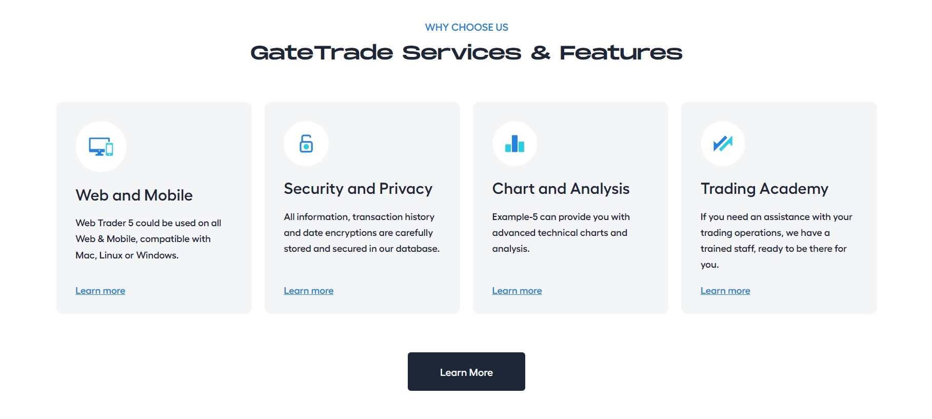 GateTrade website