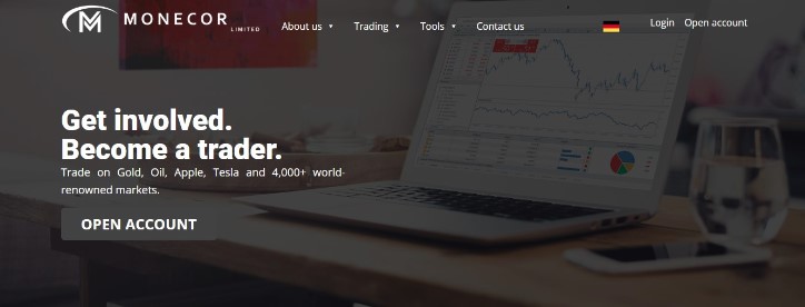 Monecor Limited website