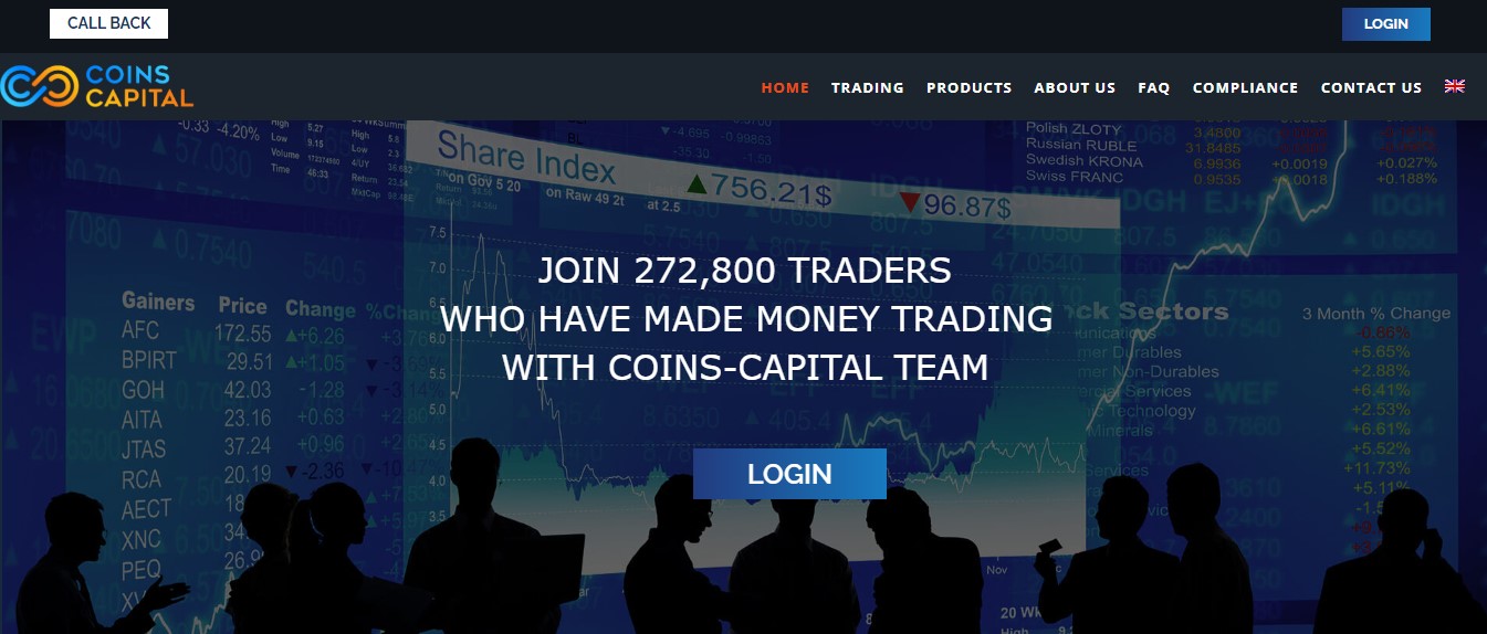 Coins Capital website