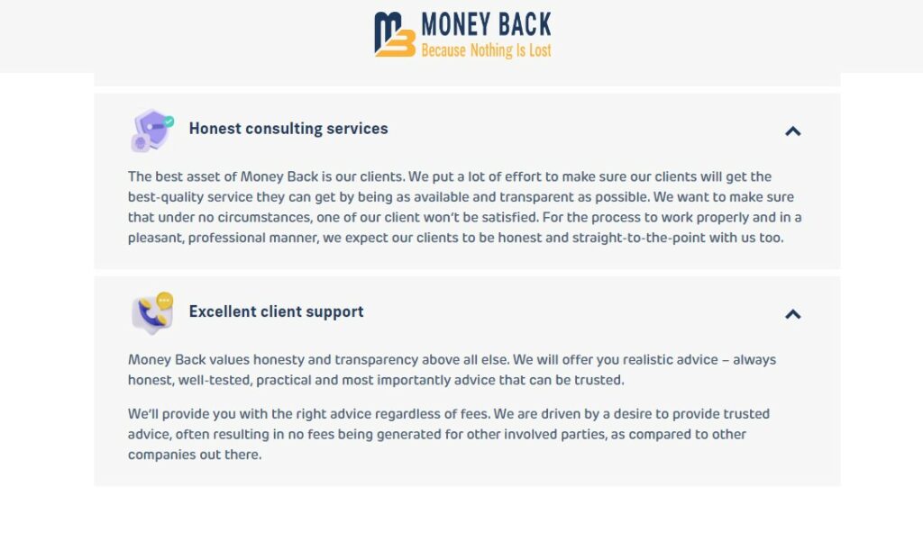 Money Back Efficient Services