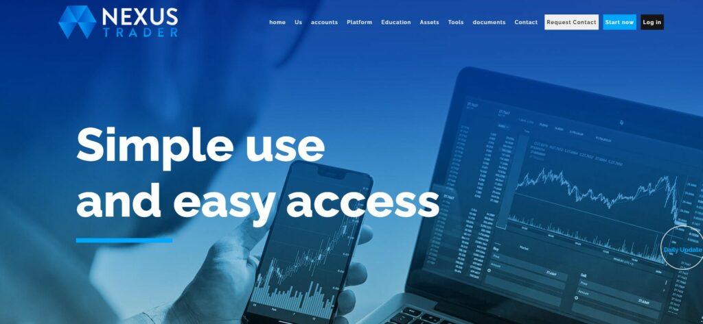 Nexus Trader website